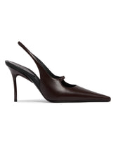 Slingback Drop In Pelle Nere | PDP | Antonia