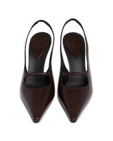 Slingback Drop In Pelle Nere | PDP | Antonia