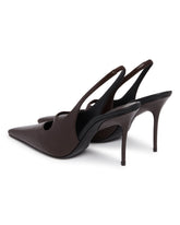 Slingback Drop In Pelle Nere | PDP | Antonia