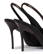 Slingback Drop In Pelle Nere | PDP | Antonia