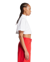 T-Shirt Cropped In Cotone Bianca | PDP | Antonia