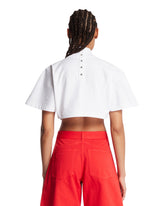 T-Shirt Cropped In Cotone Bianca | PDP | Antonia