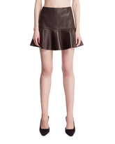Gonna In Pelle Con Rouches Marrone | PDP | Antonia