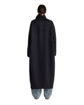 Black Asymmetric Double-Face Cashmere Coat | PDP | Antonia