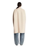 Beige Asymmetric Double-Faced Cashmere Coat | PDP | Antonia