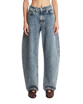 Blue Rounded Denim Jeans | PDP | Antonia