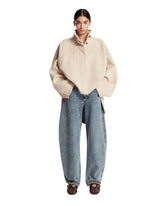 Blue Rounded Denim Jeans | PDP | Antonia