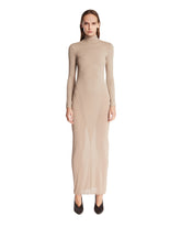 Beige Body-Conscious Jersey Dress | PDP | Antonia