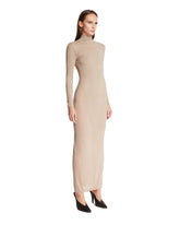 Beige Body-Conscious Jersey Dress | PDP | Antonia