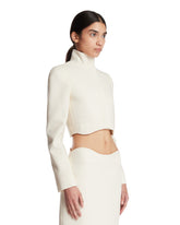 White Tailored Wool Crepe Jacket | PDP | Antonia