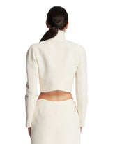 White Tailored Wool Crepe Jacket | PDP | Antonia