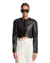 Black Leather Fitted Jacket | PDP | Antonia