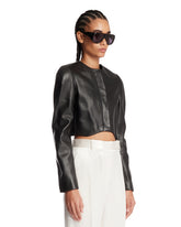 Black Leather Fitted Jacket | PDP | Antonia