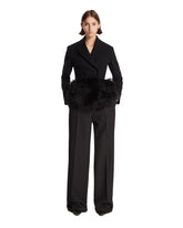 Black Double-Breasted Wool Blazer | PDP | Antonia