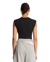 Black Twisted-Bust Layered Top | PDP | Antonia