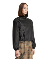 Black Leather Track Jacket | PDP | Antonia