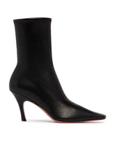 Black Leather Jamie Ankle Boots | PDP | Antonia