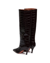 Black Leather Mona Boots | PDP | Antonia