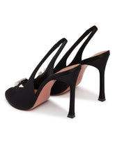Black Suede Camelia Mini Pumps | PDP | Antonia