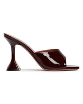 Burgundy Glossy Leather Lupita Mules | PDP | Antonia