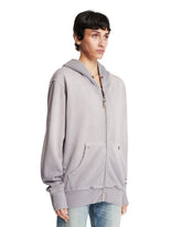 Purple Cotton Zip-Up Sweatshirt | PDP | Antonia