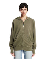 Green Cotton Zip-Up Sweatshirt - ANTIK DENIM | PLP | Antonia
