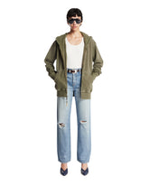 Green Cotton Zip-Up Sweatshirt - ANTIK DENIM | PLP | Antonia