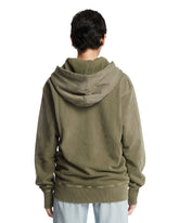 Green Cotton Zip-Up Sweatshirt | PDP | Antonia