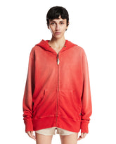 Red Cotton Zip-Up Sweatshirt - ANTIK DENIM | PLP | Antonia