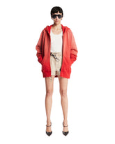 Red Cotton Zip-Up Sweatshirt - ANTIK DENIM | PLP | Antonia