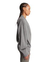 Gray Wool and Cashmere Wrap Sweater | PDP | Antonia