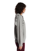 Gray Asymmetric Buttoned Sweater | PDP | Antonia