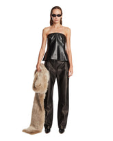 Black Gianna Leather Top | PDP | Antonia