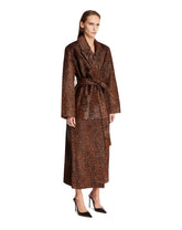 Leopard Calf Hair Long Coat | PDP | Antonia