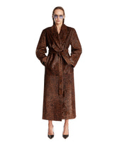 Leopard Calf Hair Long Coat - AUTER WOMEN | PLP | Antonia
