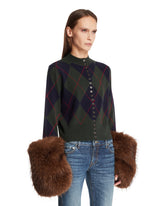 Green Argyle Cardigan | PDP | Antonia