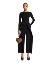 Pantaloni Cropped In Lana Neri | PDP | Antonia