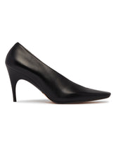 Black Leather Duchesse Pumps | PDP | Antonia