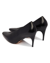 Black Leather Duchesse Pumps | PDP | Antonia