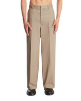 Gray Wide Cotton Chino Trousers | PDP | Antonia