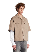 Camicia A Pannelli Beige | PDP | Antonia