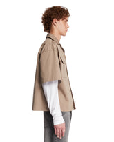 Camicia A Pannelli Beige | PDP | Antonia