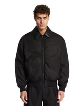 Black Twill Cocoon Bomber Jacket | PDP | Antonia