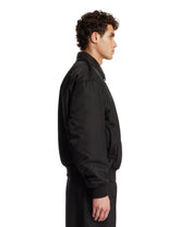 Black Twill Cocoon Bomber Jacket | PDP | Antonia