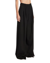 Black Wide-Leg Cotton Trousers | PDP | Antonia