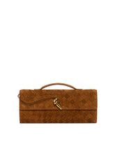Brown Suede Andiamo Clutch | PDP | Antonia