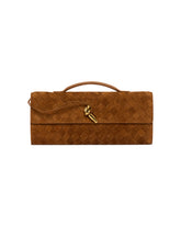 Brown Suede Andiamo Clutch | PDP | Antonia