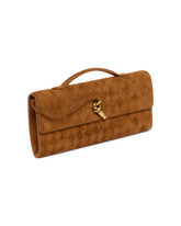 Brown Suede Andiamo Clutch | PDP | Antonia