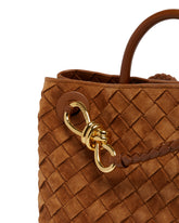 Brown Suede Small Andiamo Bag | PDP | Antonia