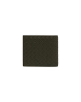 Green Intrecciato Bifold Wallet | PDP | Antonia